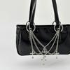 Hip Hop Cross Pentagram Bag Chain Pendant, Fashion Metal Chain Keychain Pendant