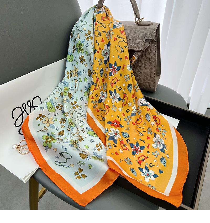 New Luxury Square Scarf Women Luxury Patchwork Floral Shawls and Wraps Fashion Small Bag Scarves Hair Tie Bandanas Hijab 70*70Cm