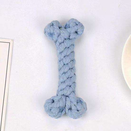 Dog Rope Toy Bone Shaped Dog Chew Toy for Teething Training Interactive Play Cotton Rope Pet Toy for Small Medium Dogs