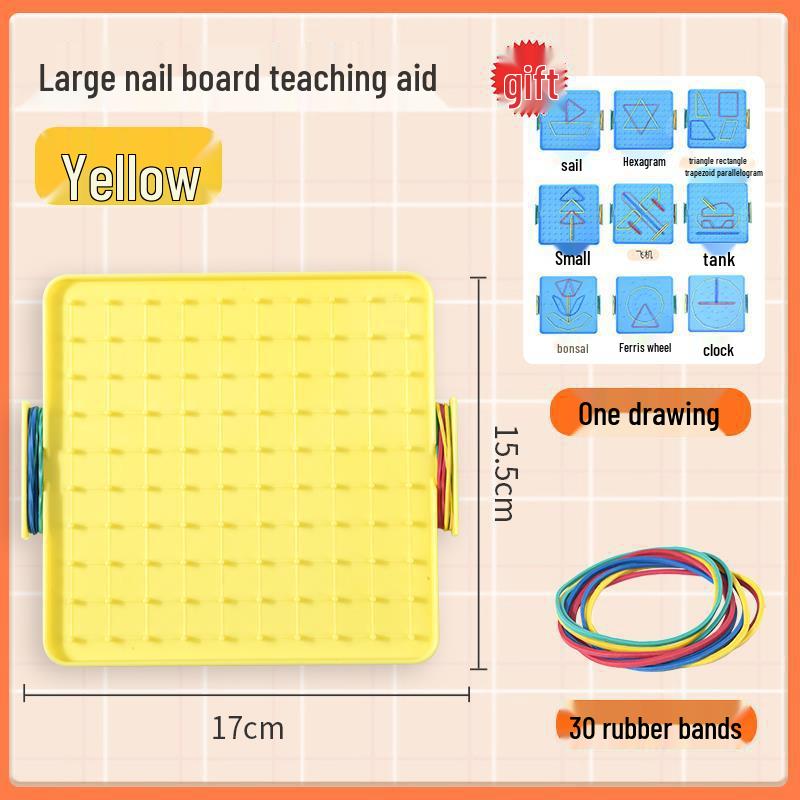 Multifunctional Geometric Pegboard for First & Second Grade Students – Mathematics Teaching Aid with Shapes