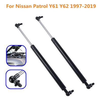 2pcs Car Front Bonnet Hood Lift Supports Shock Gas Strut Struts Bars Rod Replace For Nisan Patrol Y61 GR GU-GU11 1997-2019