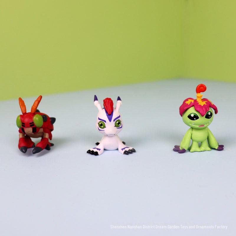 Digimon Adventure Figures: Agumon, Tyrannomon, Badamon, Gabumon Desktop Models