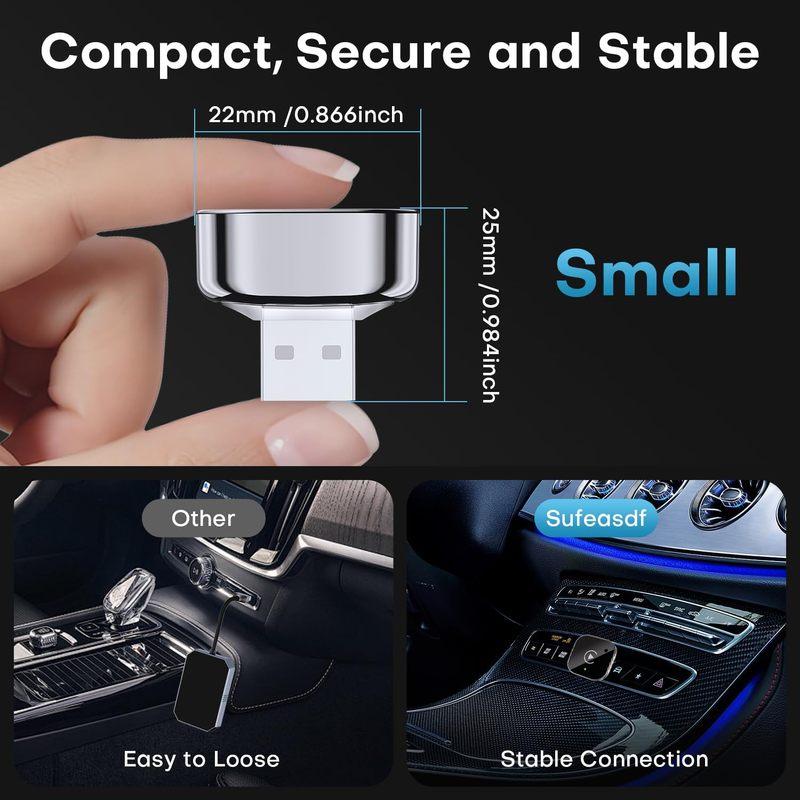Wireless CarPlay & Android Auto Adapter 2026 Upgrade: Wired To Wireless for Cars with Built-in Apple CarPlay/Android Auto, Mini