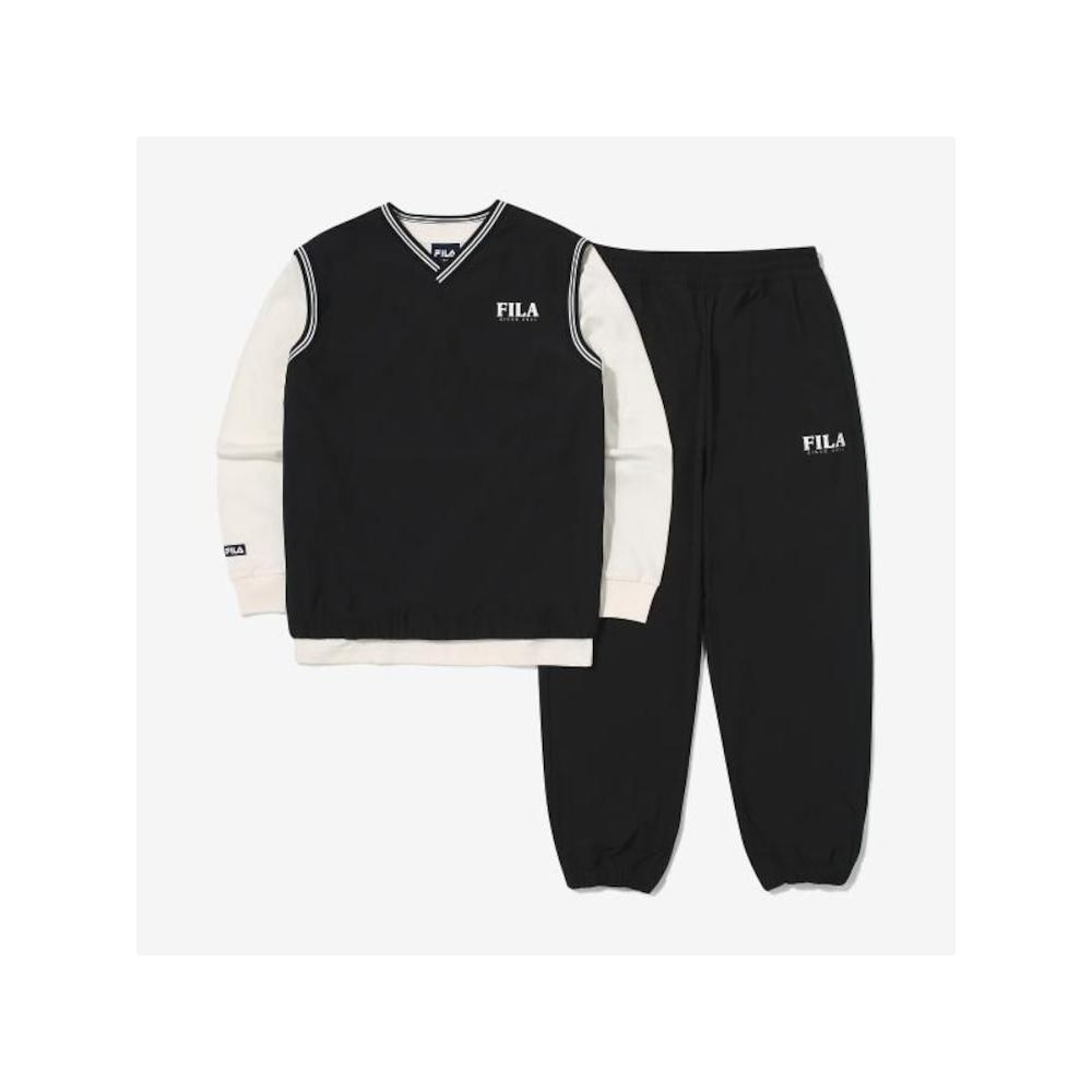 

[fila Kids] 3pcs Woven Vest Top And Bottom Set Fk2fsg3101x Blk q0zFk2fsg3101xBlk BLACK/100