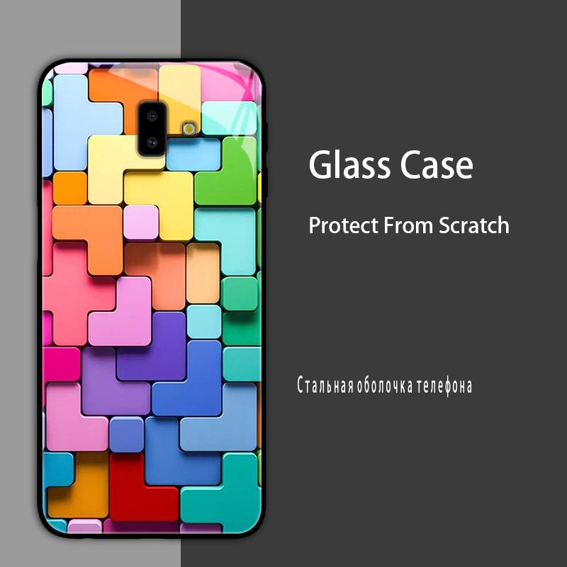 For Samsung J6 J6+ 2018 Case Cover Tempered Glass Case Hard Shockproof Coque Bumper For Samsung J4 Plus J7 2017 Protect Case