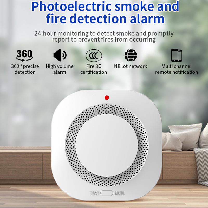 Independent Smoke Detector Sensor Fire Alarm System For Home Office Security Smoke Alarm Fire Protection Battery Powered