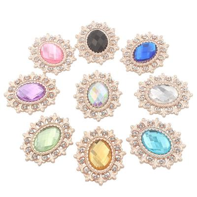 10pcs Rhinestone Button for Craft Sewing Diy Handmade Clothing Decorative Embellishment Home Decoration Accessories