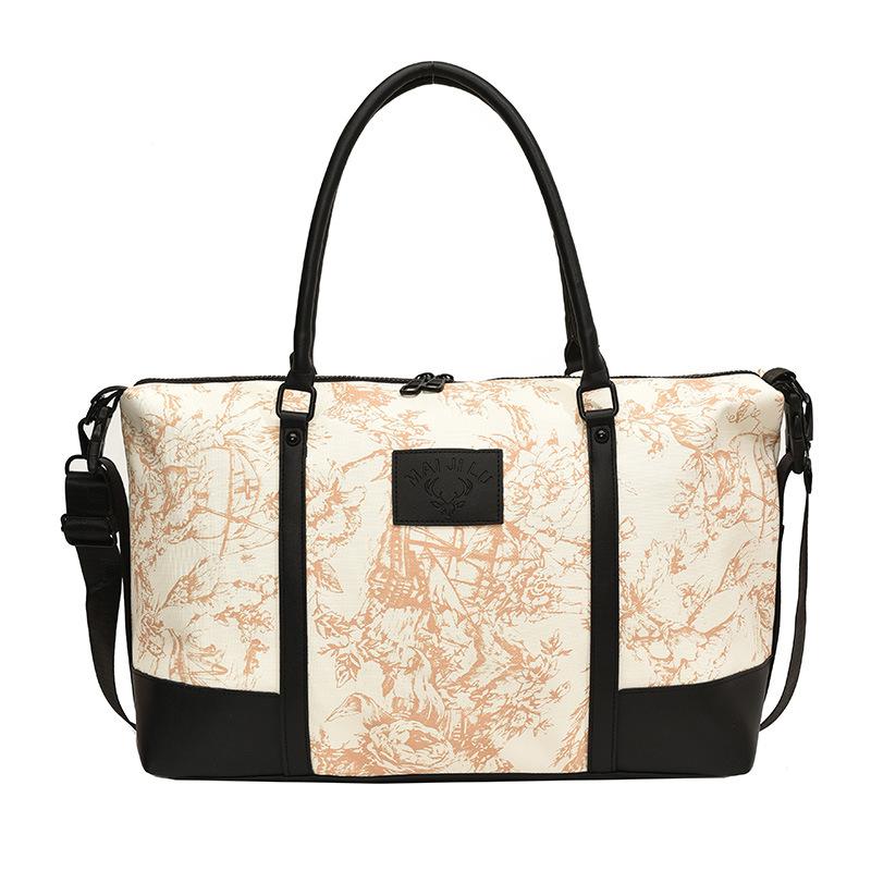 

Женская модная и атмосферная дорожная сумка с контрастным узором, большая вместимость, сумка для хранения на рычаге жёлтый