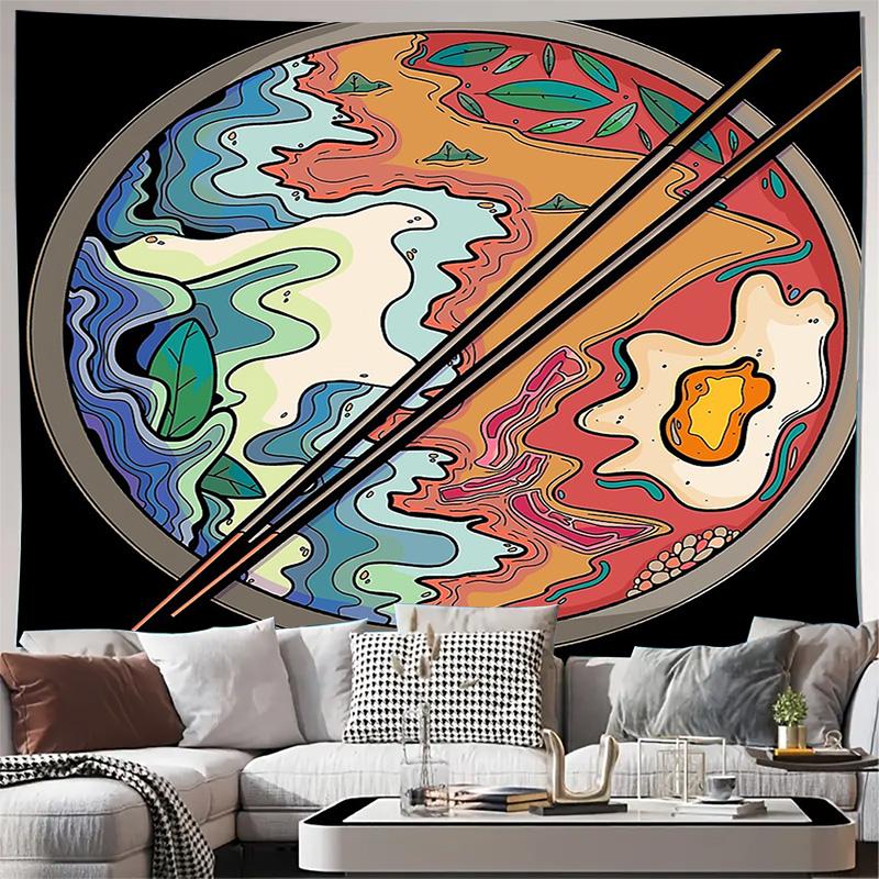 

Bohemian Tapestry Wall HangingPsychedelic ArtTrippy DecorFestival RoomHome AestheticBedroom BackdropWall ArtVibrant ColorsNature 74x94cm(29x37in)