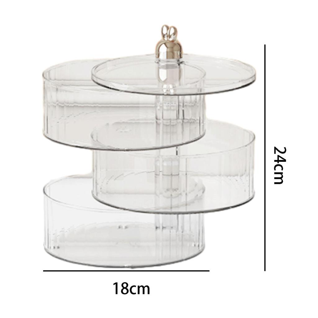 3 Layer Dried Fruit Tray Transparent Snack Plates Nuts Container for Living Room