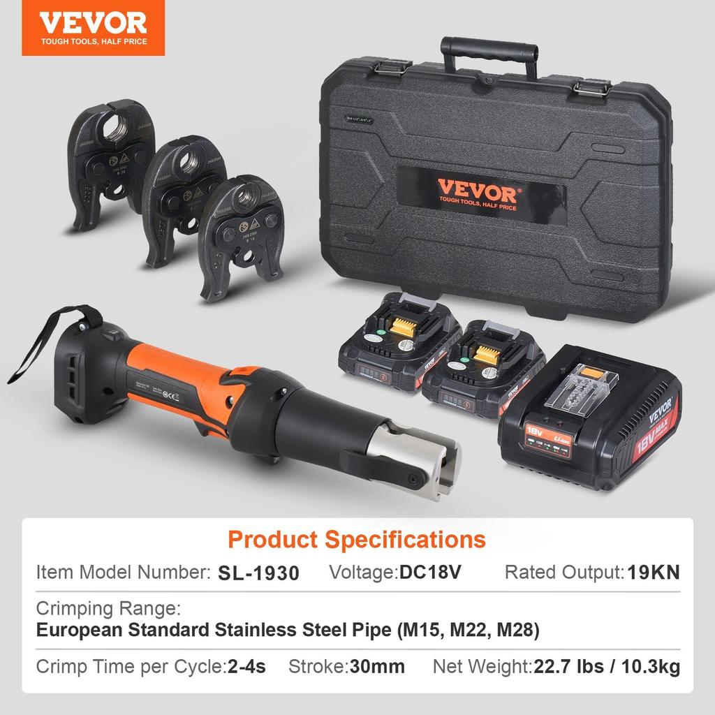 Pro Press Werkzeug Rohrkrimp-Kit Presswerkzeug Akku-Kit M15 M22 M28 Backe