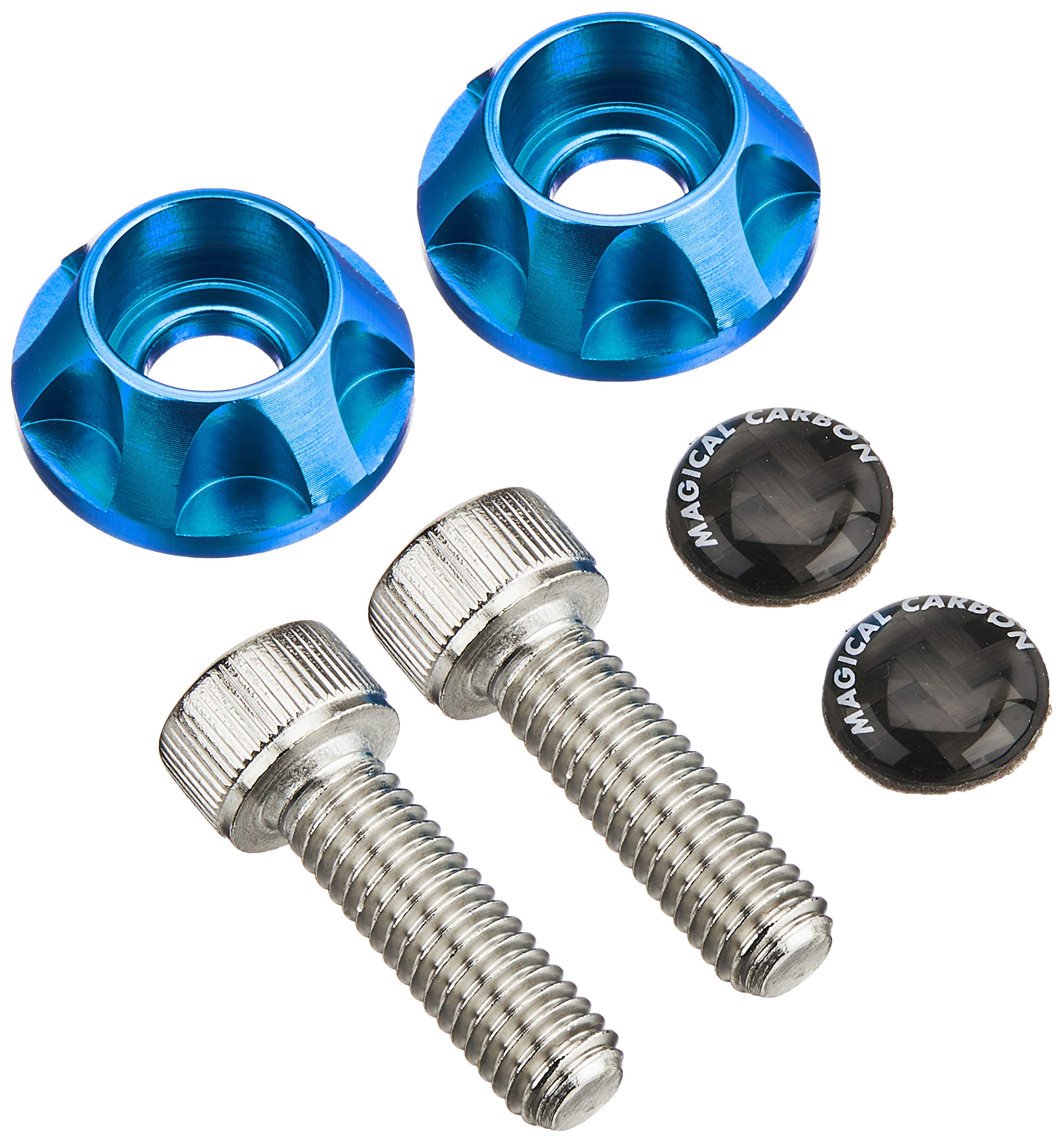 

HASEPRO Магічна карбонова накладка на болти номерного знака (2 штуки) Синій BGA-1BLU