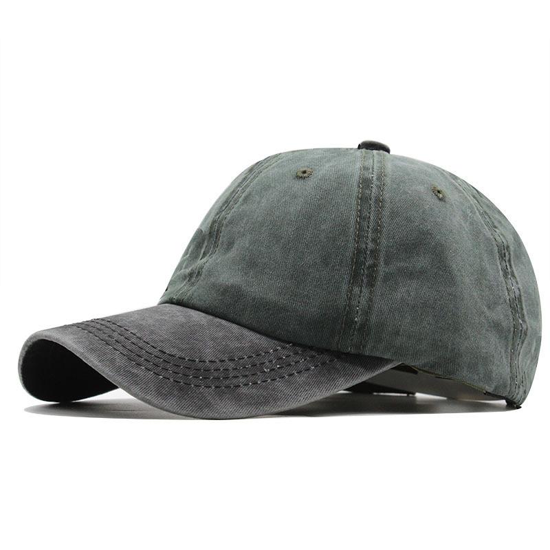 Waterwash Vintage Cotton Baseball Cap With Curved Brim For Outdoor Travel And Casual Wear