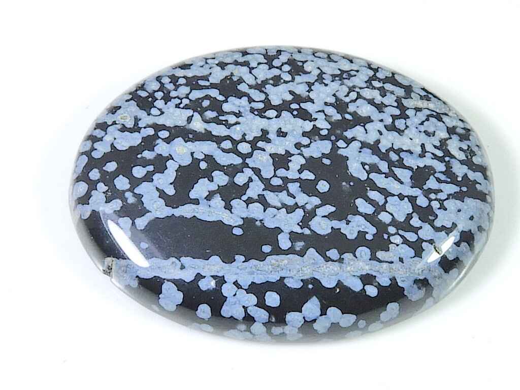 100% Natural Snowflake Obsidain Oval Cabochon Loose Gemstone 29X40X07MM SK-1922