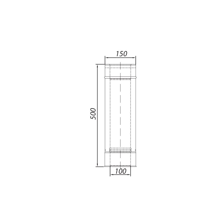 ADAM GAS Pipe Fi 100/150 0.5m