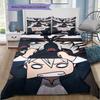 Anime Pattern Bedding Quilt Set Quilt Cover Pillowcase Home Decoration Birthday Gift (1 * Duvet Cover + 2 * Pillowcase, Without Core)