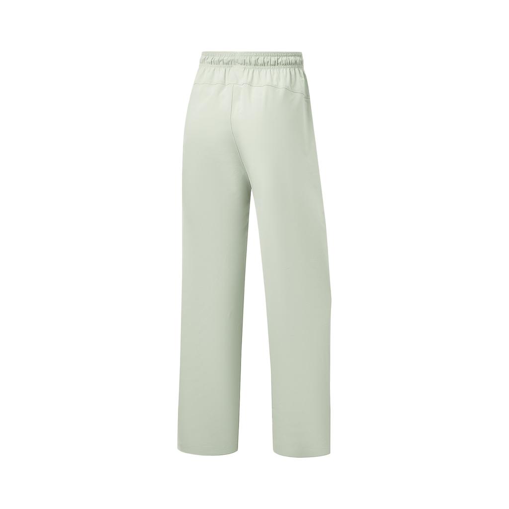 Li Ning Fitness Series Loose Logo Letter Sports Woven Casual Pants Women Bottoms AYKW724-4