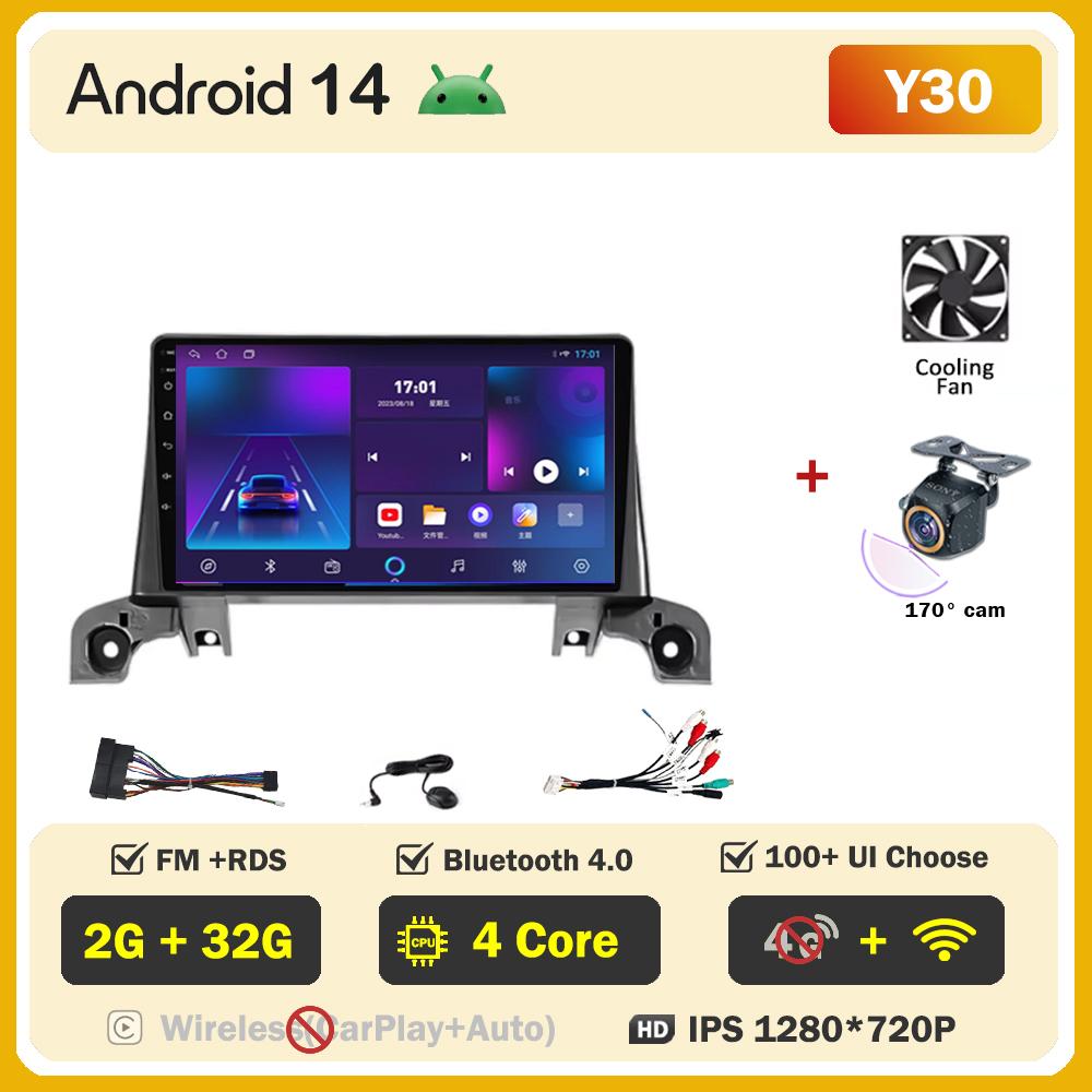 Car Radio Android 14 For Peugeot5008 4008 3008 2017-2020 Intelligent Car Systems Touch Screen GPS Navigation No 2din DVD  RDS