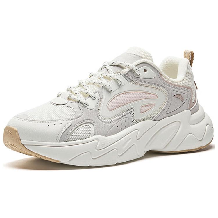 Anta Pulse Comfortable Versatile Fashion Trend Non-Slip Wear-Resistant Breathable Low-Top Casual Shoes Women Casual Shoes White Gray Pink 122528856-1