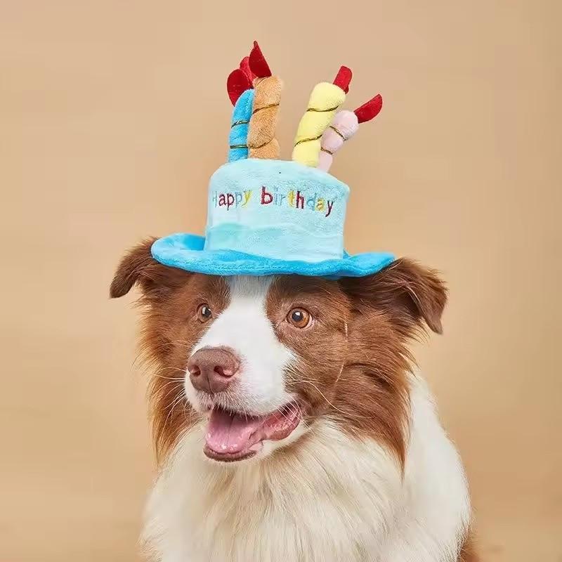 Pet Birthday Hat Toy Dog Cat Adjustable Buckle Cute Hat Puppy Birthday Cake New Year Gift Toy
