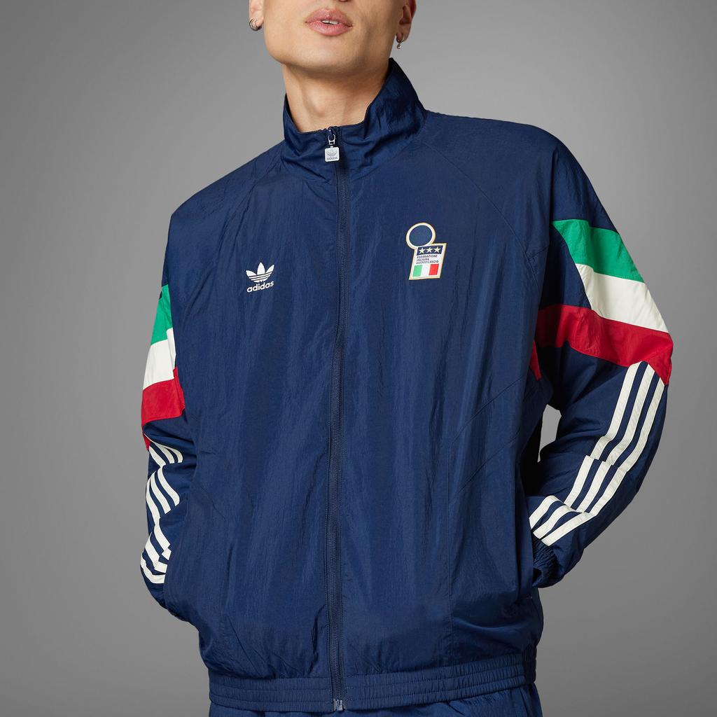 adidas Originály Itálie Tepláková bunda Noční indigo Pánské Streetwear IY4628