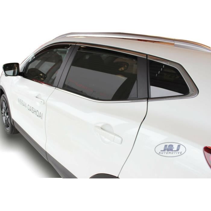 Déflecteurs d'air - J&J AUTOMOTIVE - Nissan Qashqai J11 - Fumé - Acrylique renforcé - Installation facile