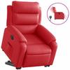 Recliner Chair with Lift Assistance Electric Red Faux Leather
