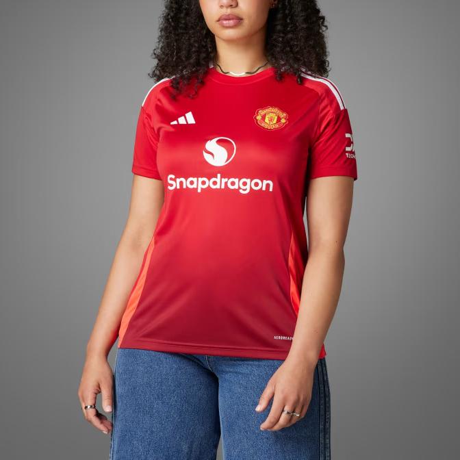 Adidas Manchester United 24/25 Home Jersey, Women's Red Gradient Football Tops IT1973