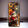 Christmas Cartoon Cat Art Phone Case For Xiaomi Redmi Note 15 14 13 12 12S 11E 11 11S Pro Plus 4G 5G Black Soft TPU
