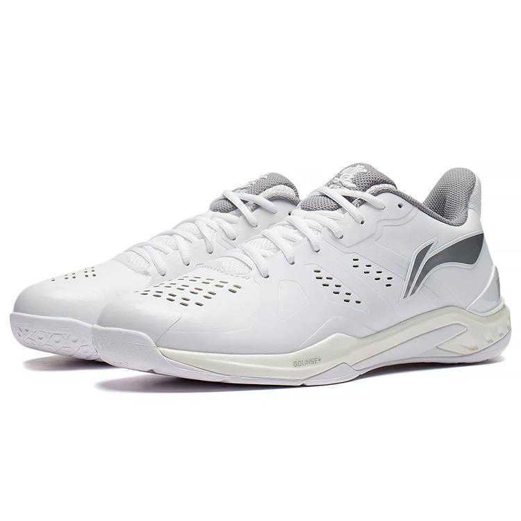 New LiNing Cloud Thunder Low Top Badminton Shoes Unisex White AYAS028-2