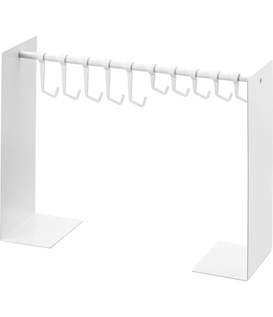 Yamazaki Hat Storage X D15 X Hat Prevents Hats from 6127 Stand, White, Approx. W40.5-70 H37cm, Tower, Hanger, Deforming,