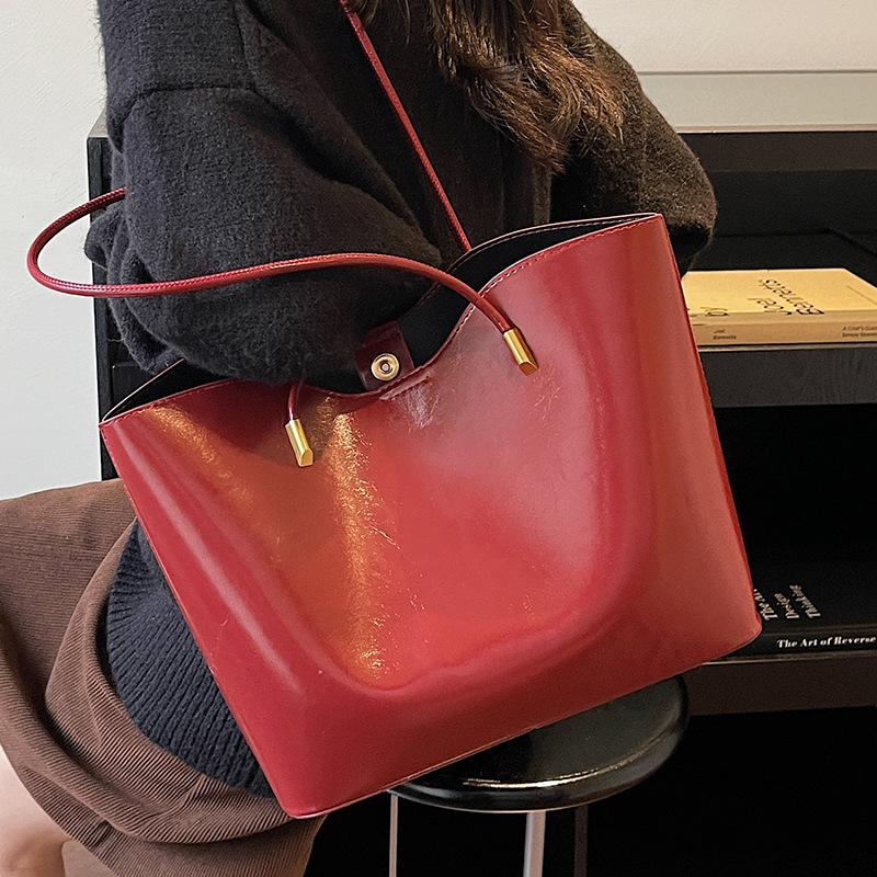 Modische, lässige und hochwertige Damen-Einkaufstasche mit großer Kapazität und Single-Shoulder-Träger für Pendlerinnen