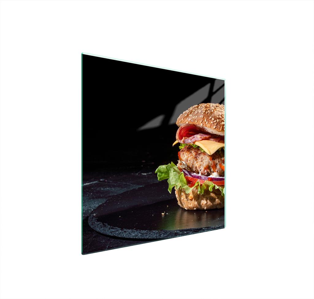 SZKLANA PŁYTA OCHRONNA NA KUCHENKĘ 50x52 HAMBURGER