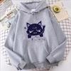 Genshin Impact Cartoon Cat Printed Hoodie Women Casual Autumn Winter Kawaii Harajuku Fleece Long Sleeve Sweatshirts
