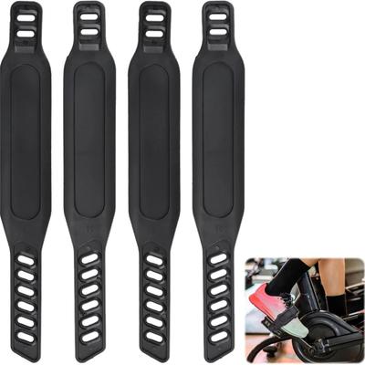4Pcs Exercise Bike Belts Adjustable Length Bicycle Pedal Straps For More Stationary Cycling Fix Bands Tape