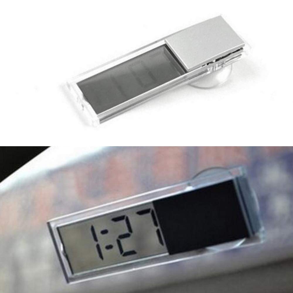 Eaglerich Car Digital LCD Watch 1PC Car Electronic Watch LCD Display Digital Time Display Car Use Suction Cup