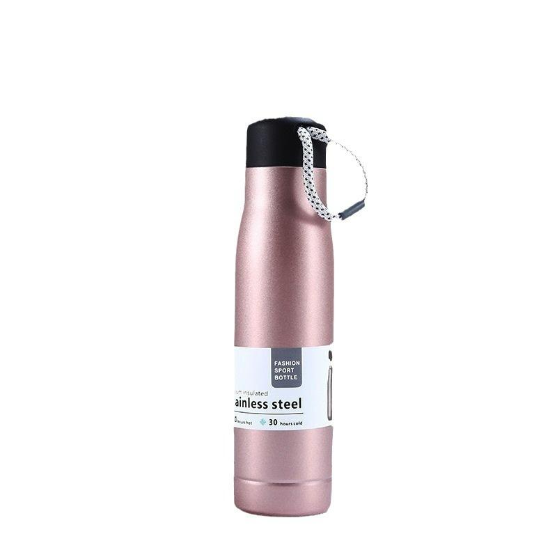304 stainless steel thermos cup large capacity with rope knight cup outdoor mountaineering sports kettle gift
