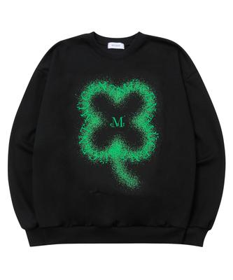 MUCENT Clover Lettering Loose Fit Long Sleeve Sweatshirt Unisex (2 Colors)
