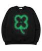 Mucent Clover Lettering Loose Fit Long Sleeve Sweatshirt Unisex (2 Colors)