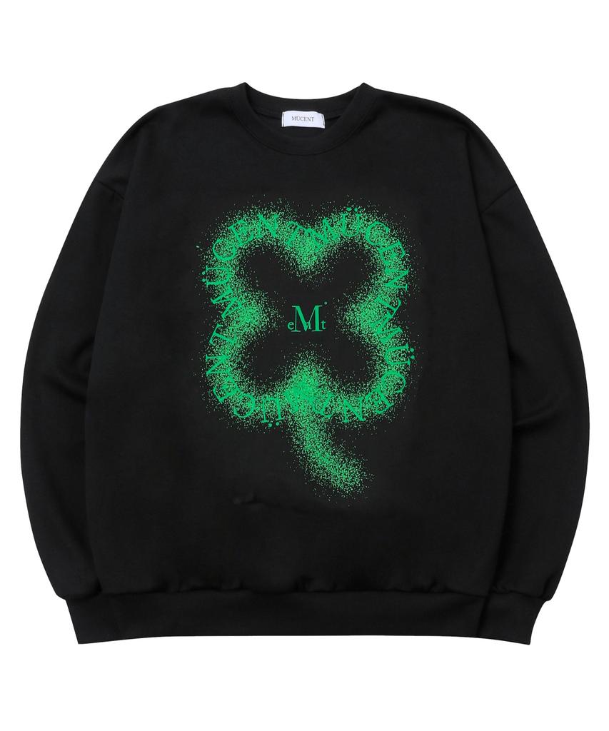 MUCENT Clover Lettering Loose Fit Long Sleeve Sweatshirt Unisex (2 Colors)