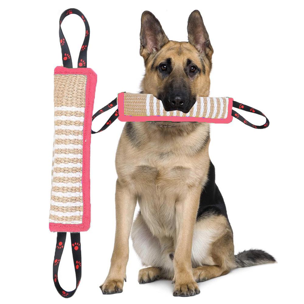 Dog Training Hemp Chew Stick Bite Resistant Fetch Toy for Interactive Play