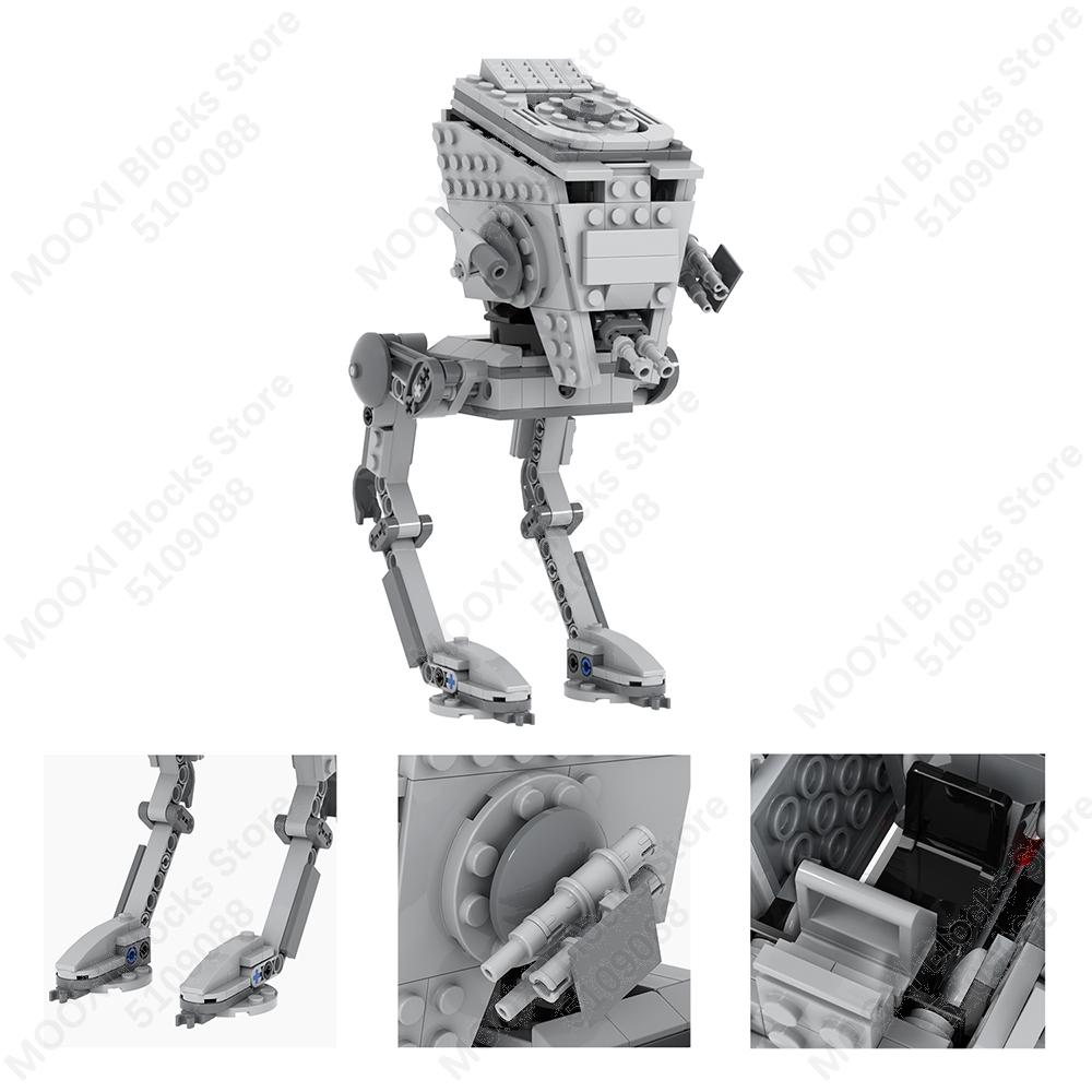 MOOXI MOC Space Wars Movie Robot Soldier Fighter Tank Weapons Battle Scene Models Bricks Building Blocks Figures Toys Kids Gifts