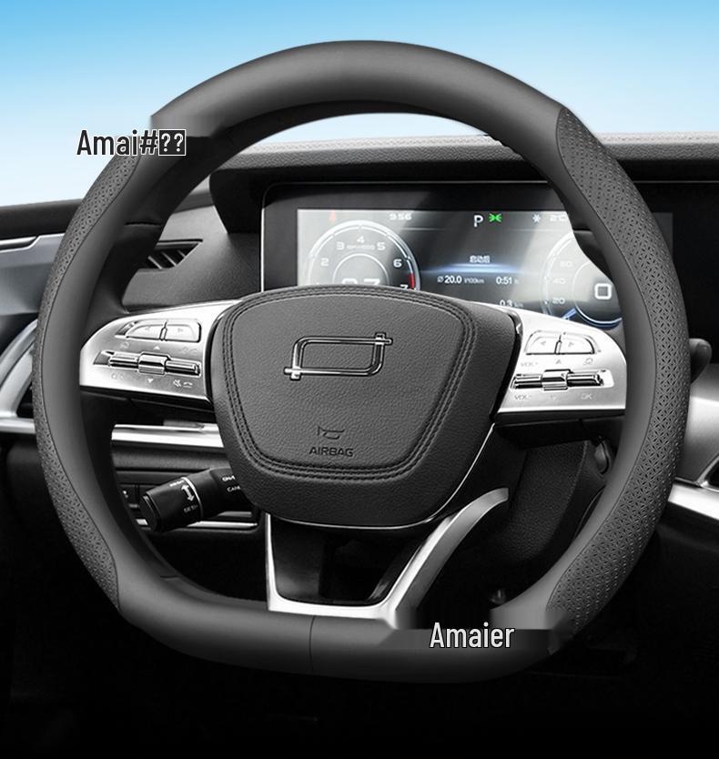 Fits Besturn Models: Ultra-Thin Genuine Leather Steering Wheel Cover for B70, ST99, T77, T33, E01, T55, B30, B40