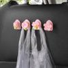Peach Blossom Flower Car Small Hook Paste Style Car Hanging Hook Cartoon Car Hooks  Women Girl