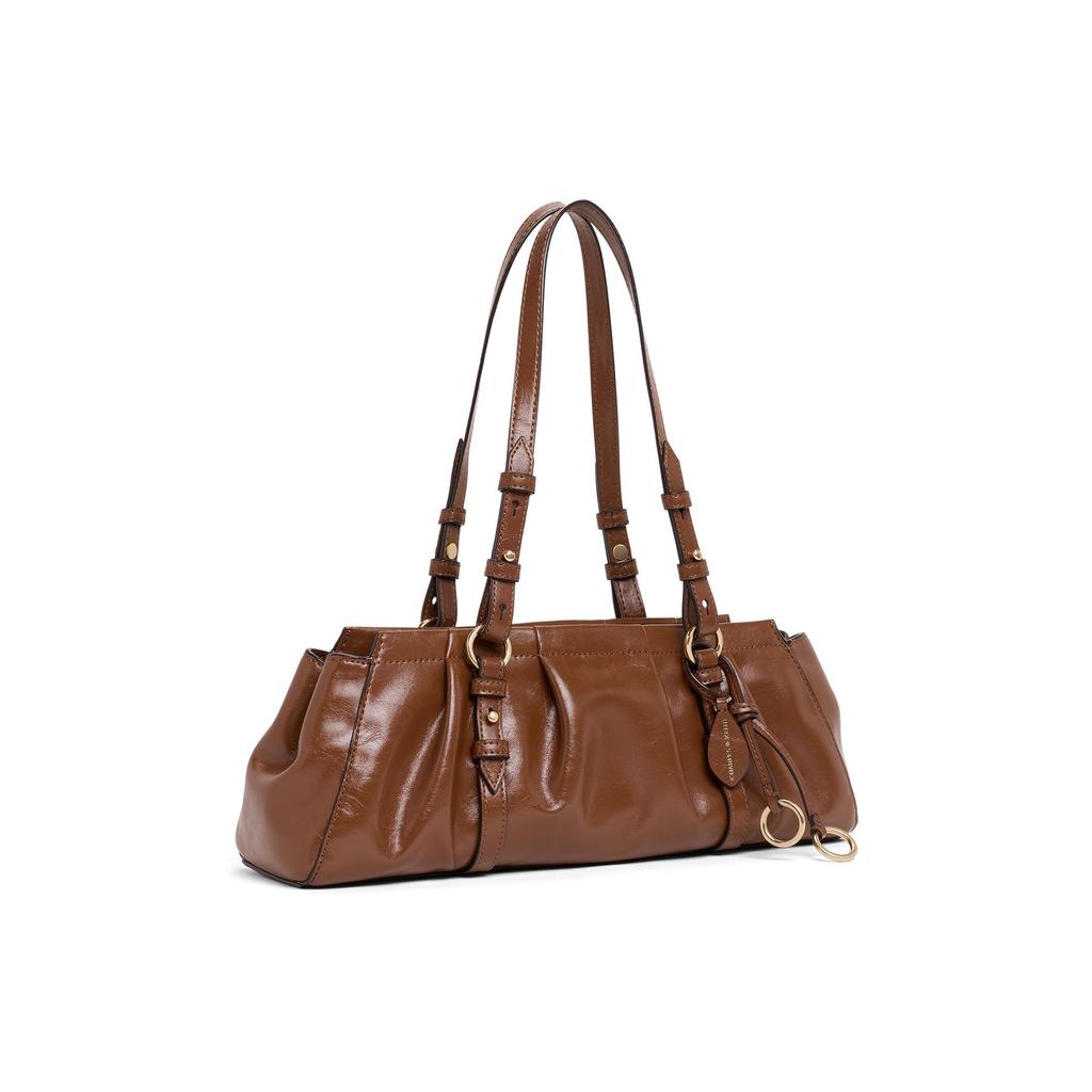 Charles & Keith Vintage Casual Versatile Commuter PU Shoulder Bag Medium Women bags Black CK2-30671819