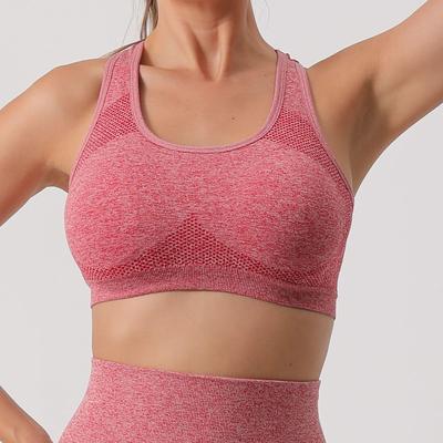 Women's Wireless Cross-Border Sports Bra with Built-in Pads - Seamless Yoga Fitness & Running Vest