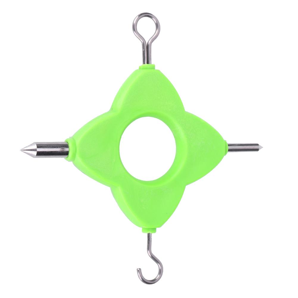 2PCS Green 4 in 1 Multifunction Outdoor Fishing Puller Knot Tool Fish Device Tackle Accessory