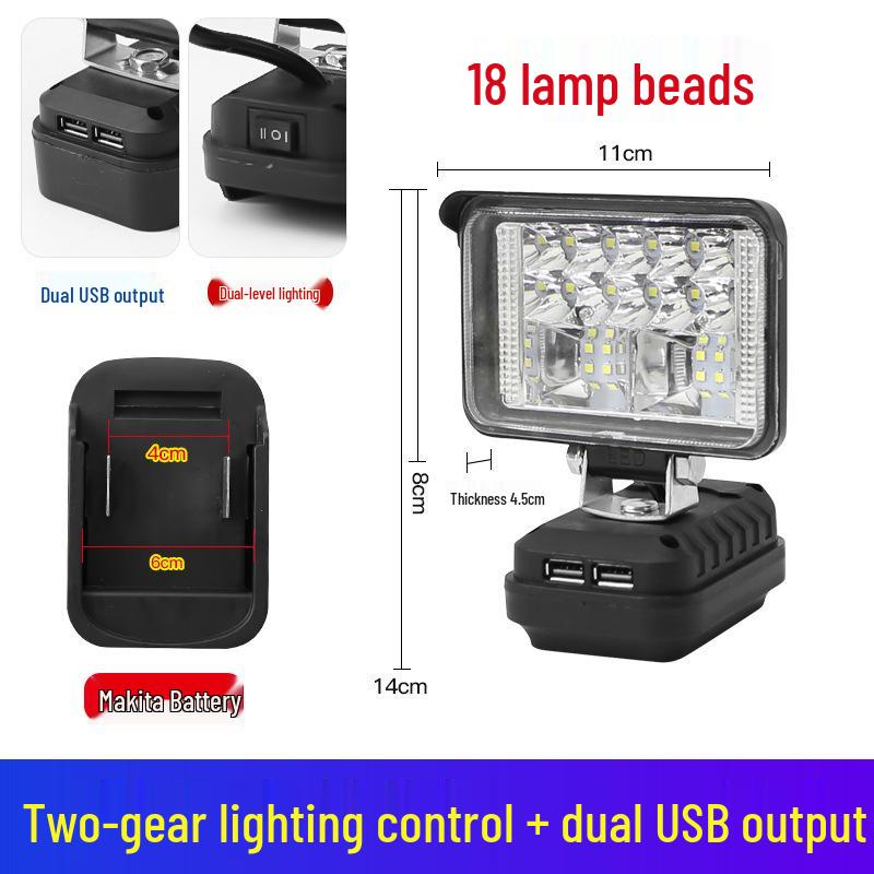 Makita-Compatible High Brightness LED Work Lamp