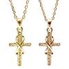 [Juraise] Hawaiian Jewelry Necklace Cross Women's Men's Stainless Steel Birthday Anniversary Yellow Gold