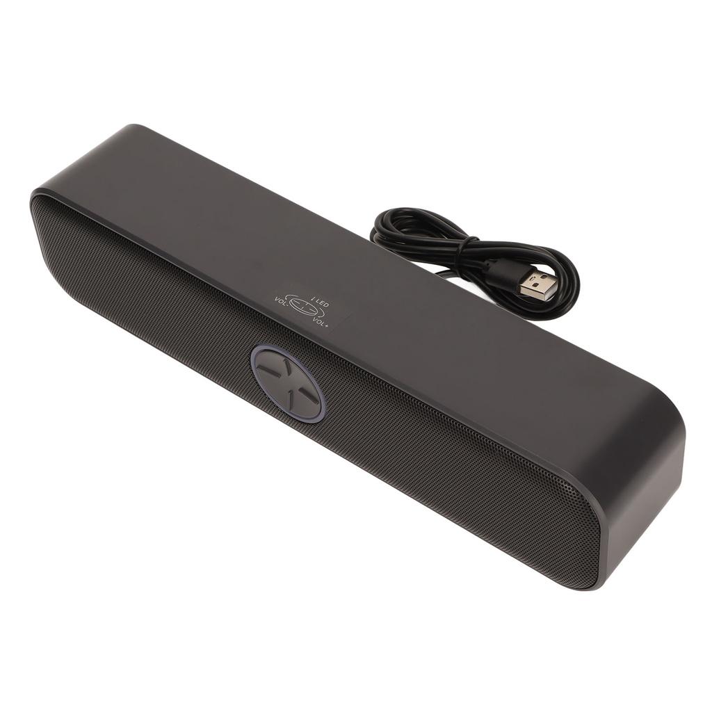 Computer Speaker USB Powered Stereo 2 Channel Plug and Play RGB Computer Speaker Black